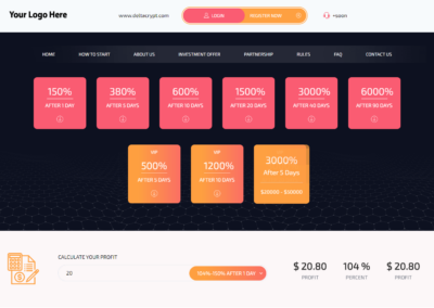 Delta Invest – HYIP Template : ID – 21