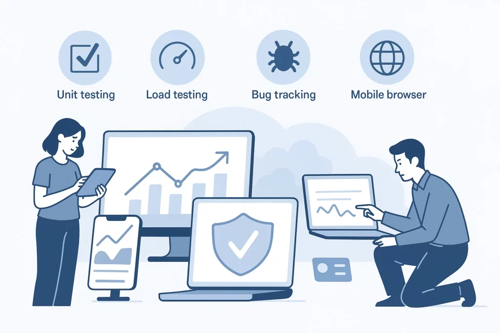 QA engineers testing SaaS apps